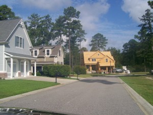 Home under construction in River Village